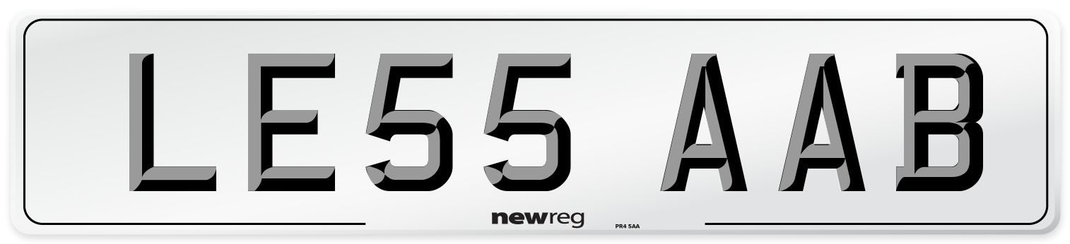 LE55 AAB Number Plate from New Reg